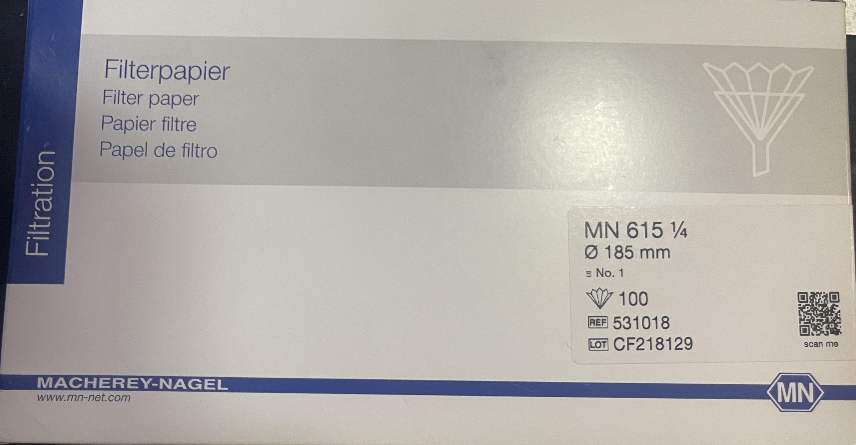 MN 615 folded filters used during FRAKTUREX chromium VI sample preparation