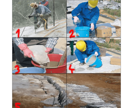 Neeksplozivno raztezno sredstvo za rušenje - TISTO